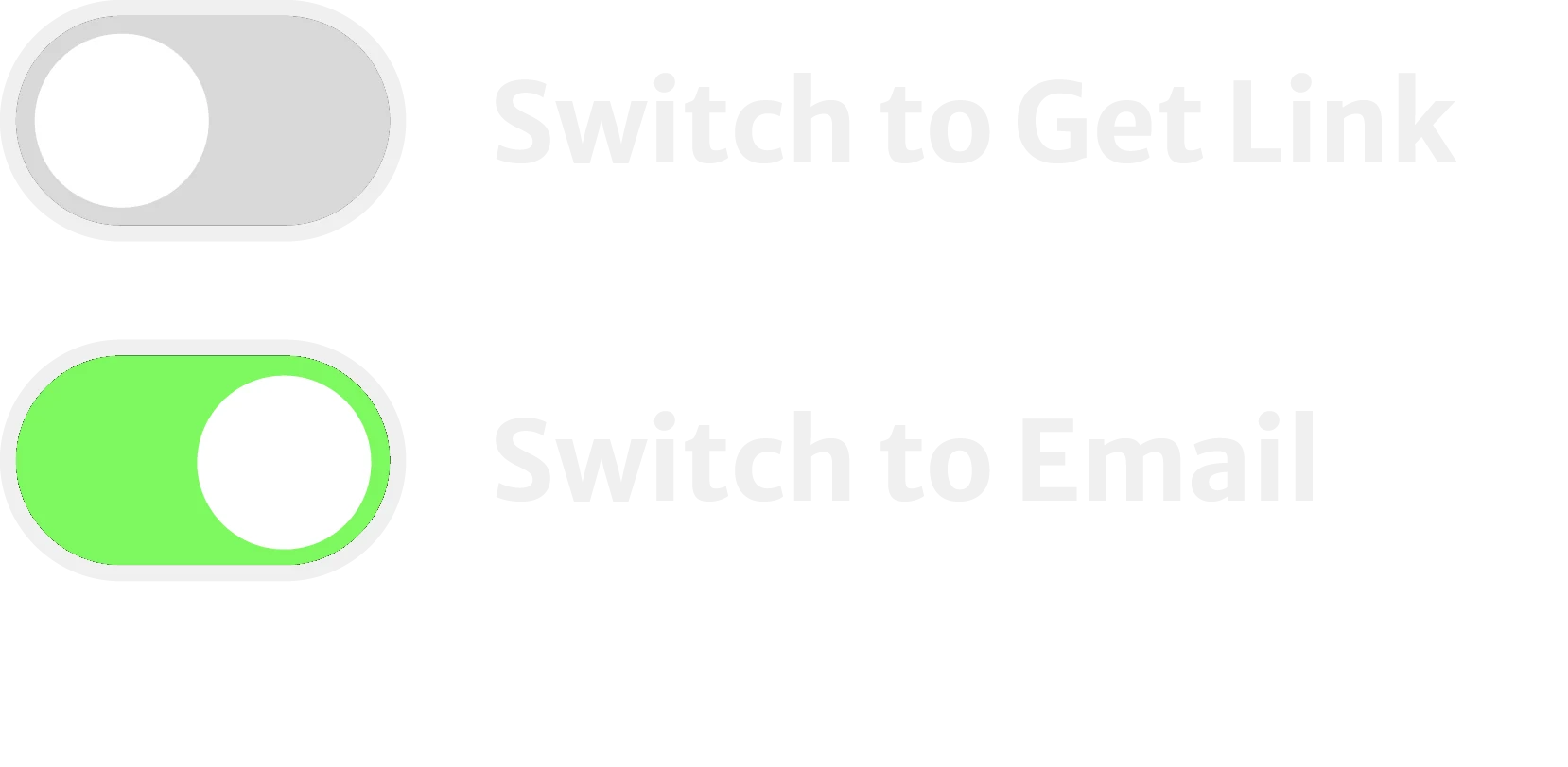 Cambiar entre email y enlace